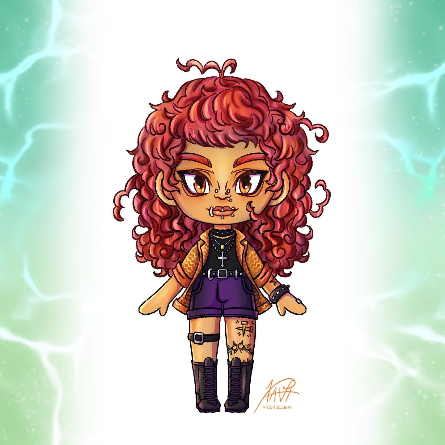 Artfight attack number 13! 
Character is Jeremiah, belonging to @cyberfrankie_ !! #

I had fun with his hair! Also mixed and matched some of his outfit parts together to make something fresh!  A bit out of my comfort zone with the reference art being