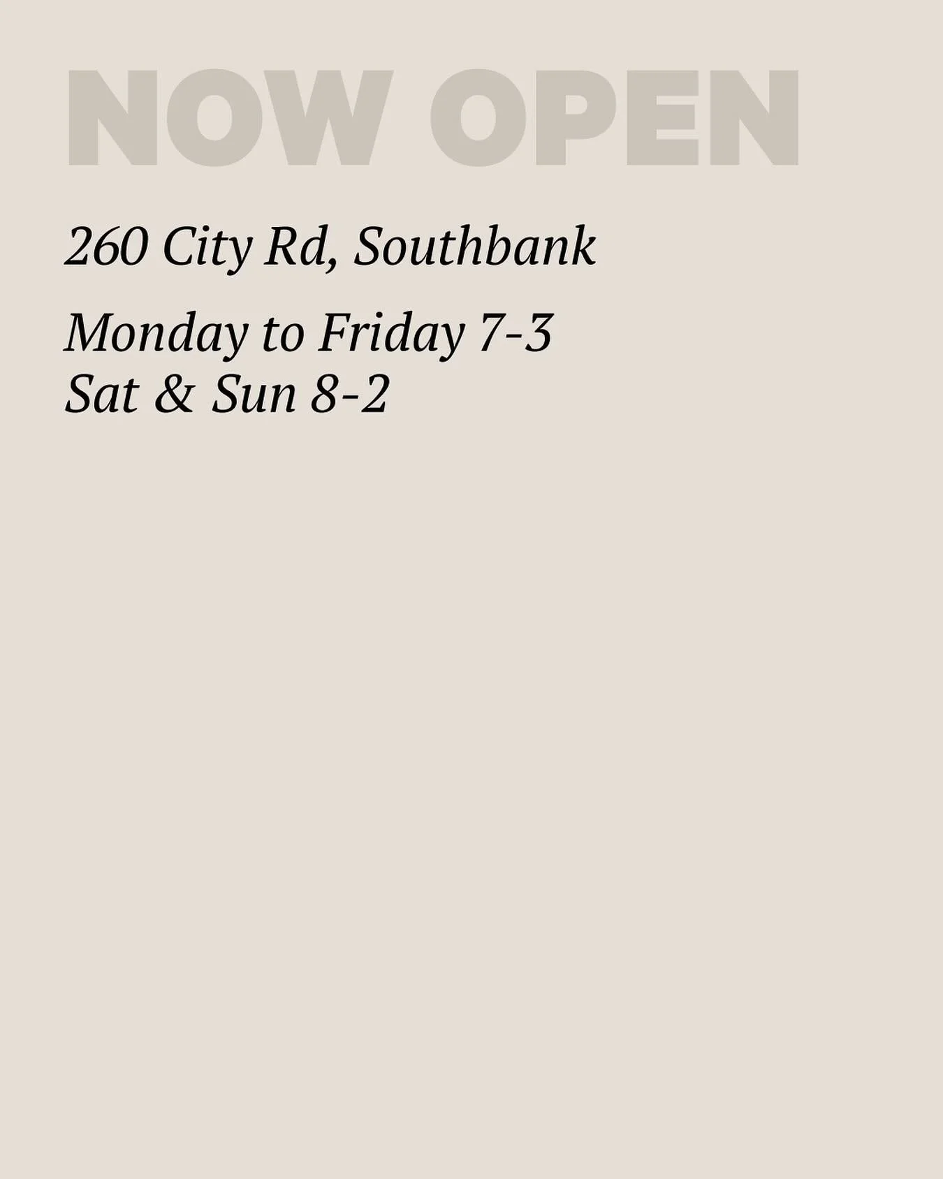 We’ve been busy lately! Milkbar At Home is now in Southbank as well! Find us (and all our yummy food & coffee) at 260 City Rd📍Open 7 days for brekky & lunch! Come say g’day.