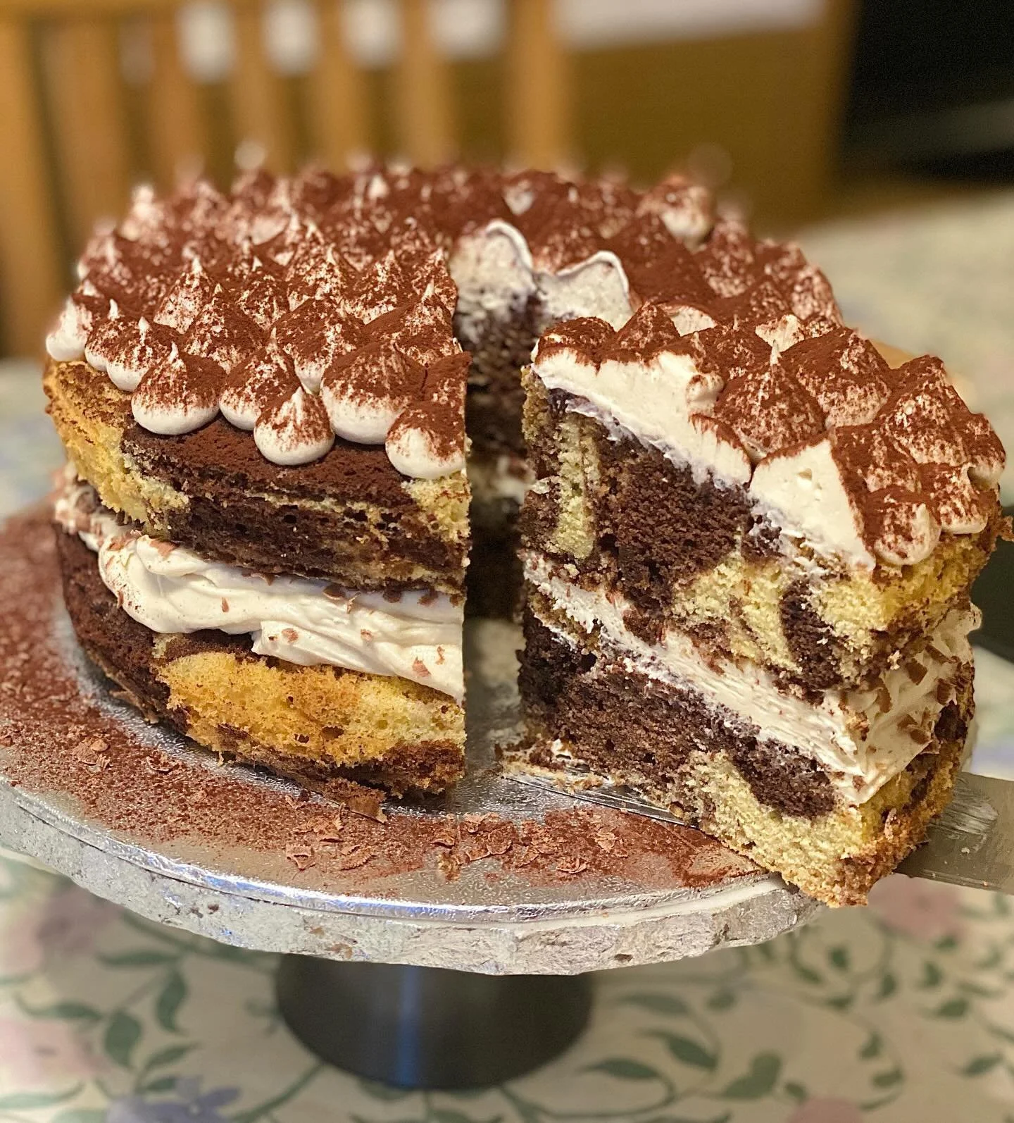 baked a tiramisu marble cake today and it was 10/10