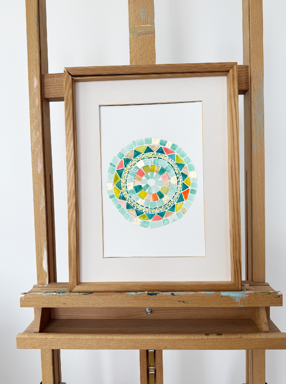 Mosaic Charms Series: Aqua 8.5"x13" - International Shipping Included