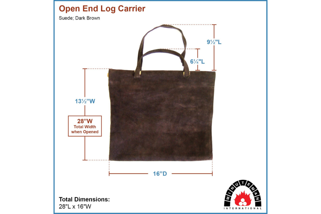 Suede Log Carrier – Dark Brown Specifications