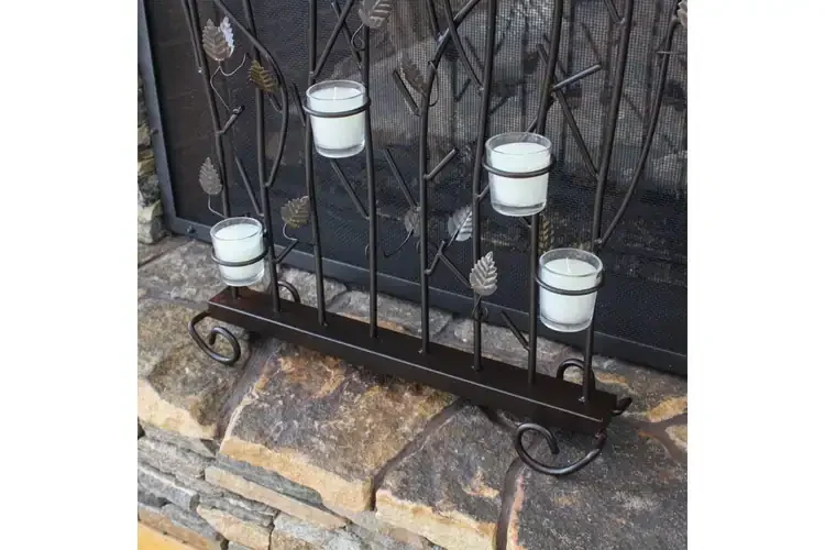 Elegant Votive Rings Fireplace Summer Screen