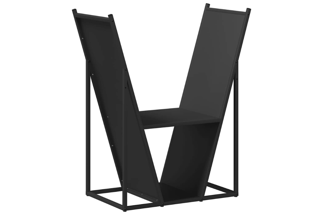 Firewood Rack 69.5 x 35 x 81 cm in Black
