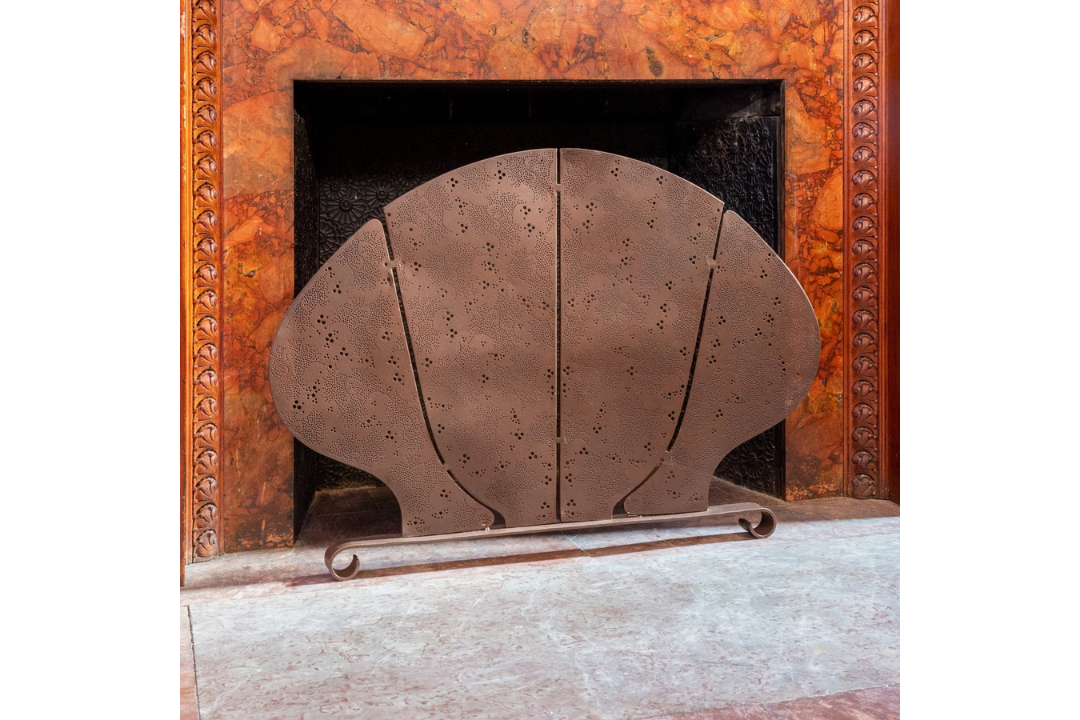 Stardust Fireplace Summer Screen in Roman Bronze Powder Coated Finish