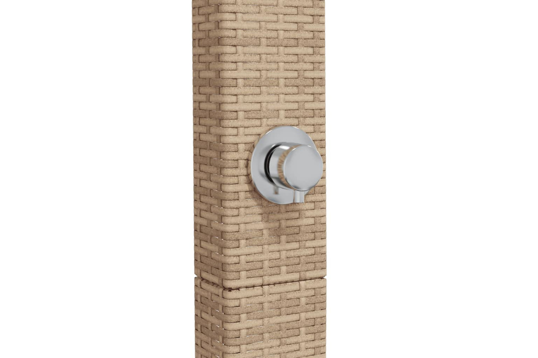 Outdoor Shower 50x55x224 cm in Beige with a Rotatable Handle