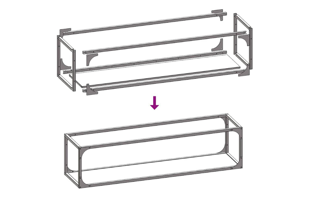 Firewood Rack 25 x 25 x 100 cm in White Made of Cold-Rolled Steel Easy Assembly