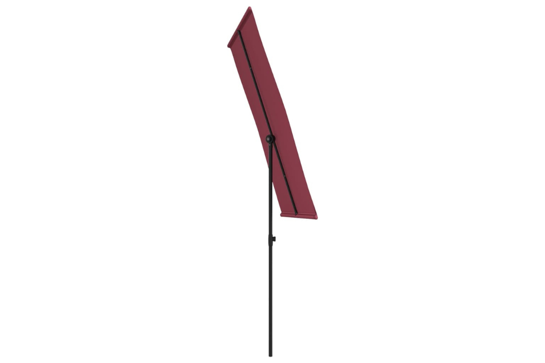 Garden Parasol 180x110 cm with Aluminum Pole in Bordeaux Red Easy to Assemble