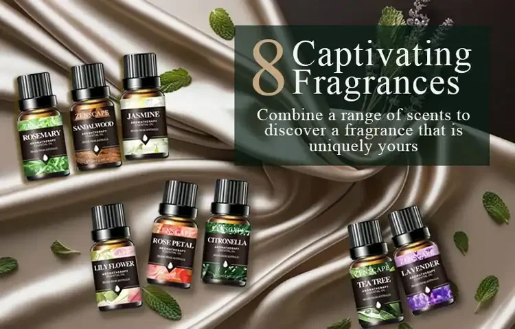 Zen Scape Australia Flower Fruit Essential Oil Aromatherapy Set - 8 Pieces
