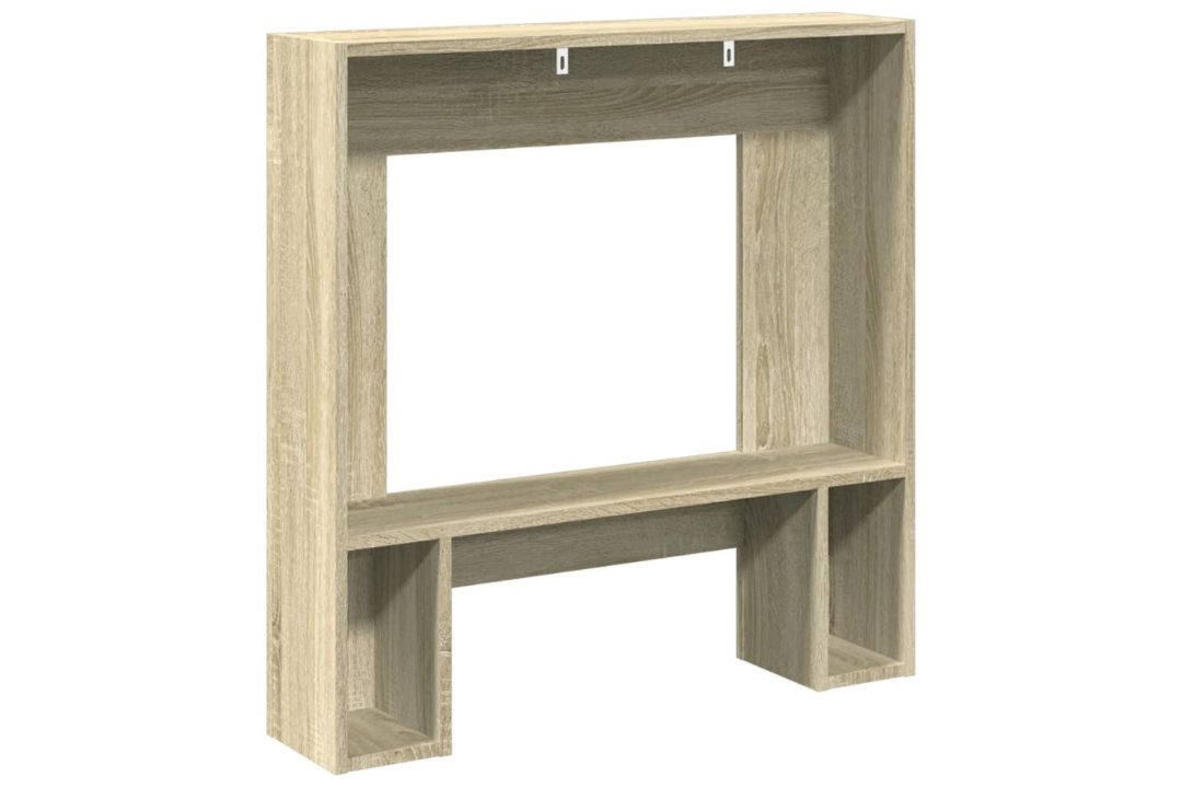 Modern Fireplace Surround 81 x 18 x 82 cm in Sonoma Oak Made of Engineered Wood