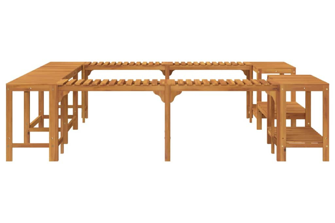 Minimalist Hot Tub Surround – Square Build from Solid Acacia Wood in 230 x 230 x 55.5 cm