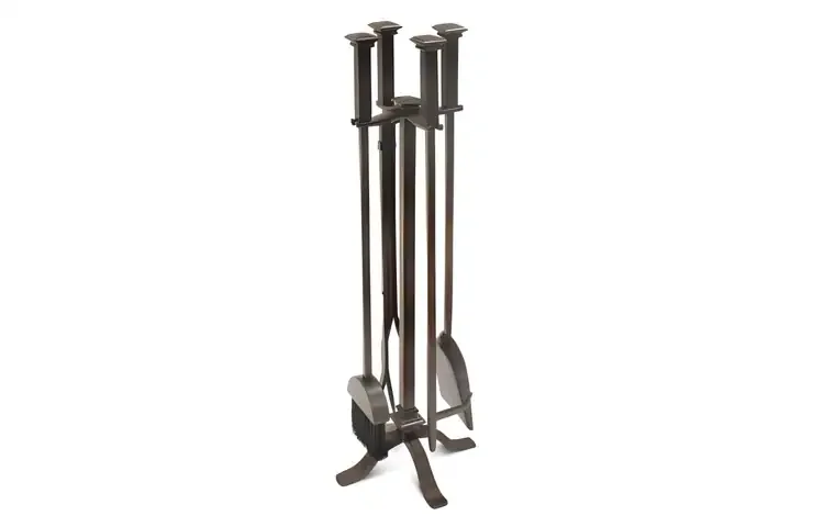 Addison 4-Piece Burnished Bronze Fireplace Tool Set