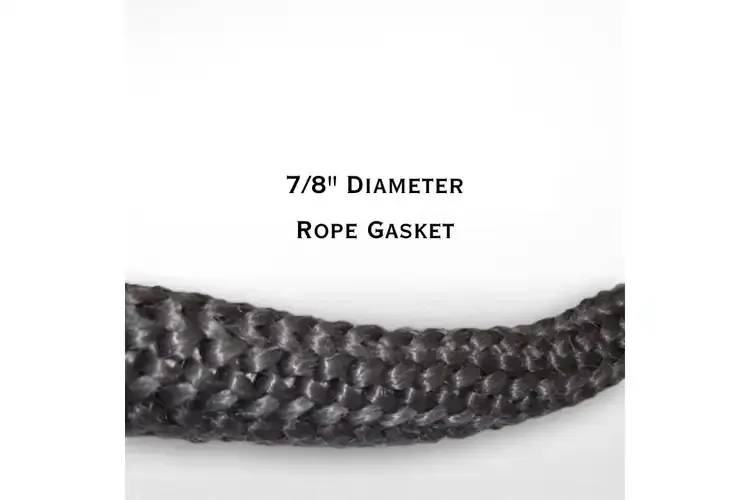 7/8 Inch Black Fiberglass Rope Gasket | 5 ft and 7 ft