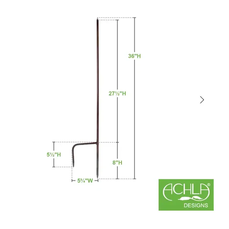Threaded Birdbath Stake Specifications