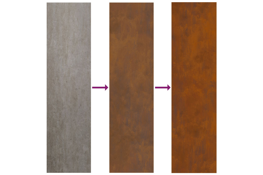 Fire Pit Square 80 x 80 x 40 cm in Rusty Brown Weathering Steel Naturally Developing Rust Overtime