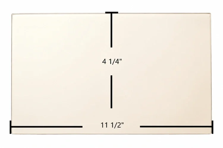 Quadra-Fire Bodega Bay Side Ceramic Glass Panel – 11 1/2" x 4 1/4"