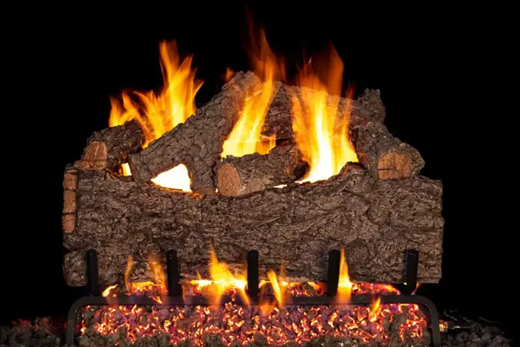 Real Fyre Chestnut Oak 24" Outdoor Gas Log Set with Burner
