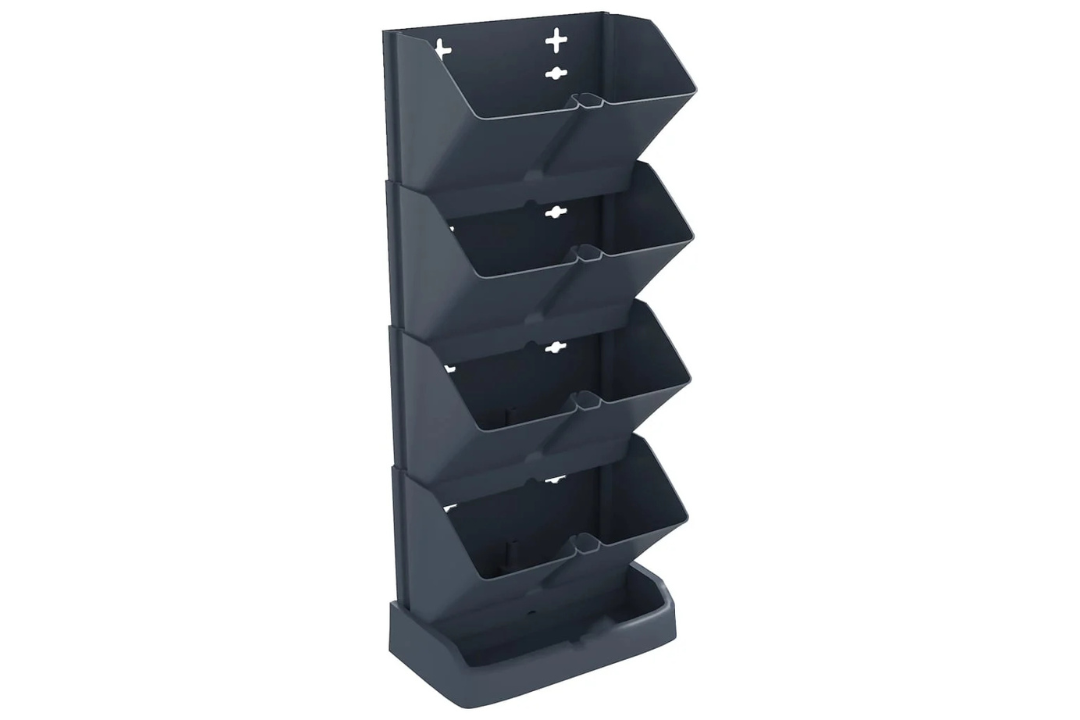 Durable Vertical Patio Plant Set 4pcs Anthracite