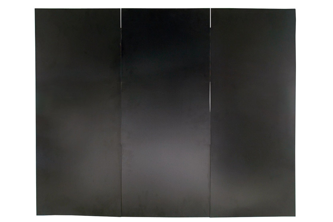 Fireplace Draft Guard Covers in 47" x 35" – Magnetic Steel Panels for Heat Loss Prevention in Matte Black Powder Coated Finish