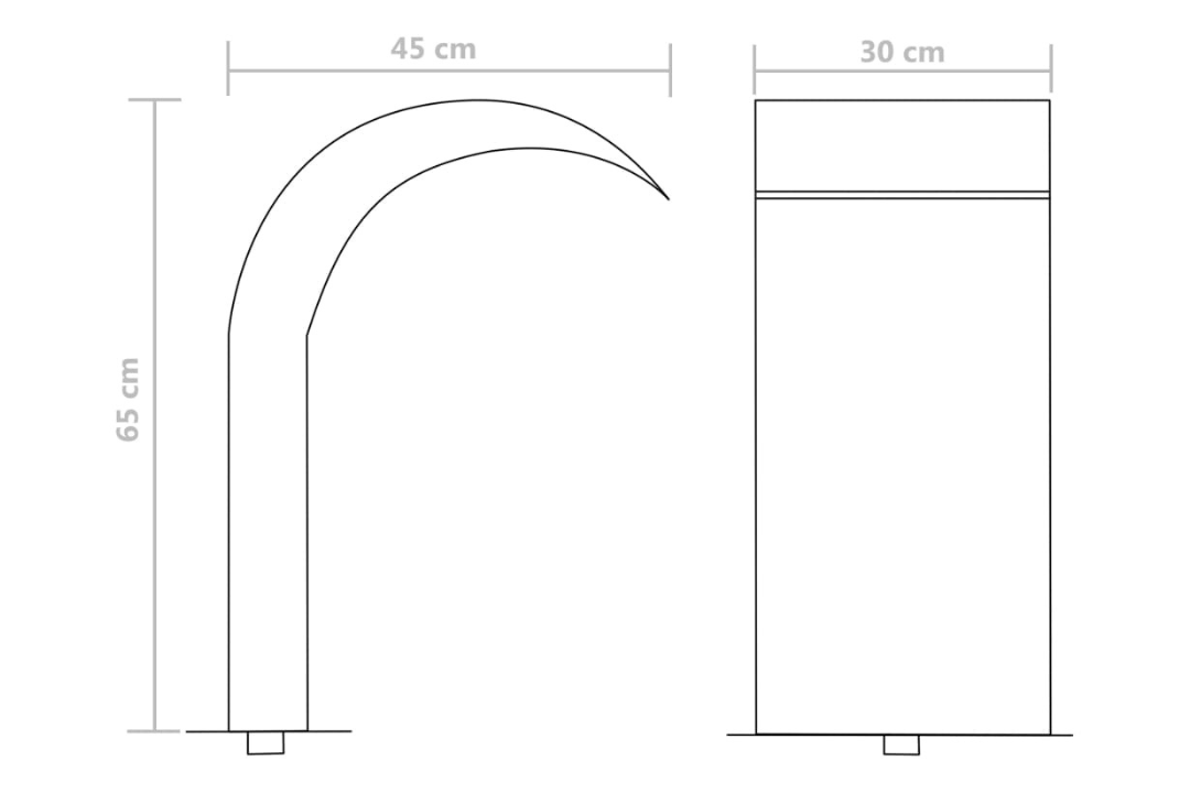 Stainless Steel Pool Fountain 45x30x65 cm Specifications