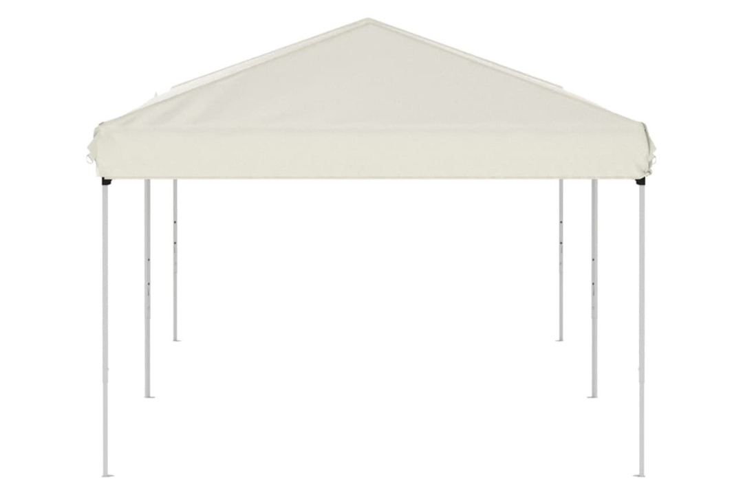 Water-Resistant Folding Party Tent 3 x 6 m in Cream with 210D Oxford Fabric with Silver Coating