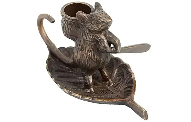 Intrepid Mouse Candle Holder - Left Side View