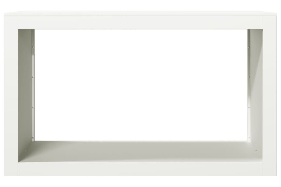 High-Quality Firewood Rack 100 x 40 x 60 cm in White Made of Steel