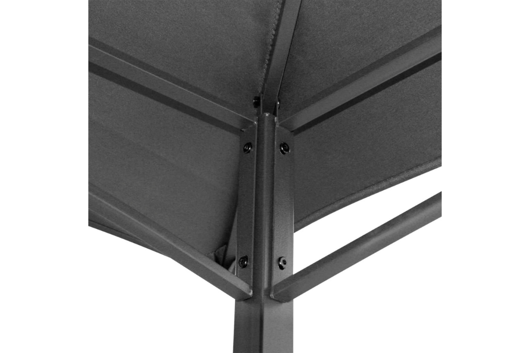 Durable BBQ Gazebo Anthracite Steel with Medium Hooks & Side Shelves