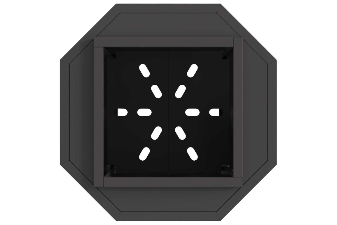 Sleek Smokeless Fire Pit 38 x 38 x 51 cm Steel in Black