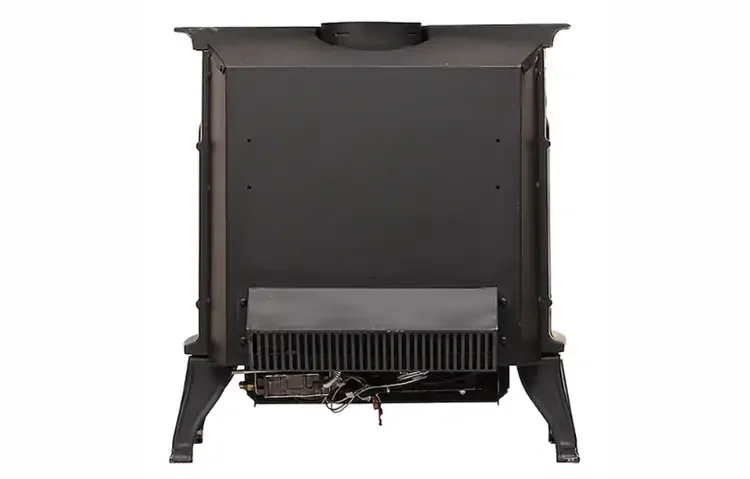 Everwarm Vent-Free Gas Stove Back View With Blower Installed