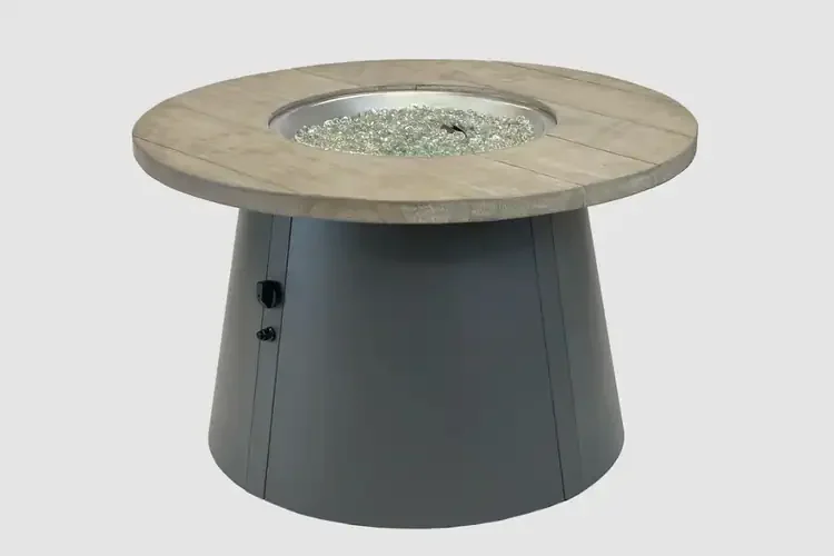 Cirvalo Smokey Oak 42" Round Gas Fire Pit Table