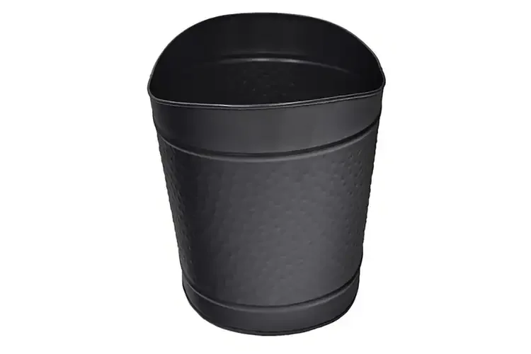 Black Bin with Hammered Texture