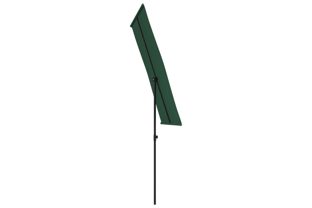 Garden Parasol 180x110 cm with Aluminum Pole in Green Easy to Assemble