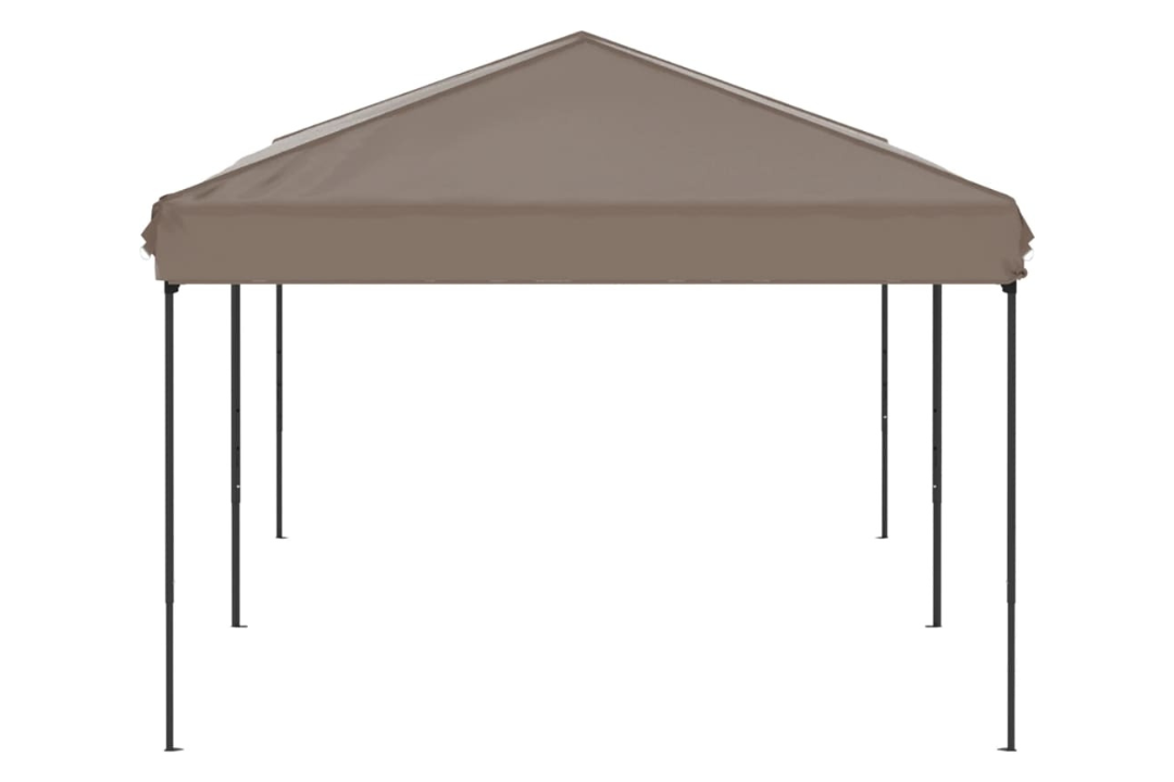 Water-Resistant Folding Party Tent 3 x 6 m in Taupe with 210D Oxford Fabric with Silver Coating
