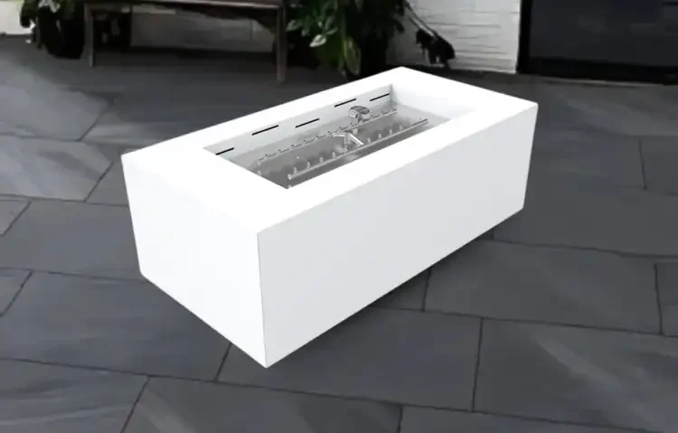 HPC Tejas White Rectangular Fire Pit Enclosure