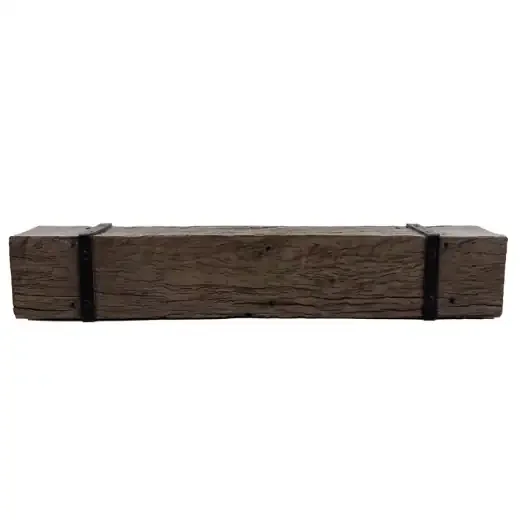 Banded Cast Stone Mantel Shelf Front View