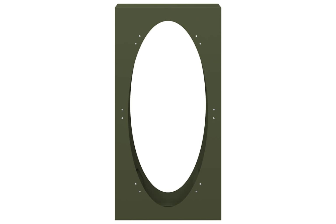 Sleek Firewood Rack 50 x 23 x 100 cm in Olive Green Made of Cold-Rolled Steel