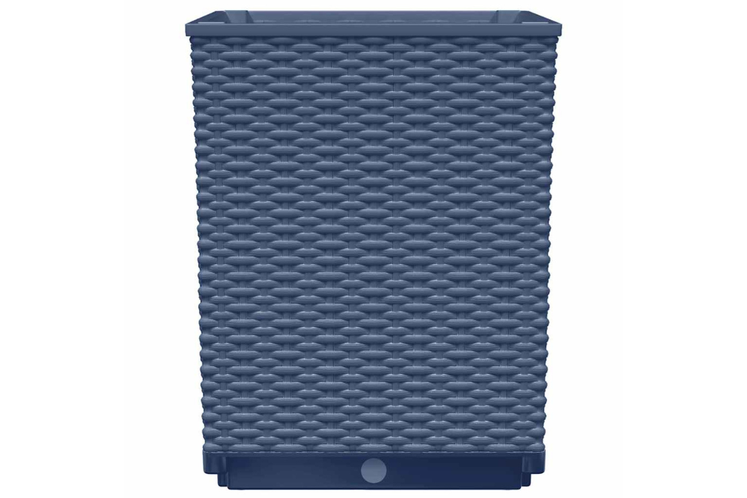 Water-Resistant Planters 4 pcs 30x30x37 cm Polypropylene Decorative Inlays in Blue Grey