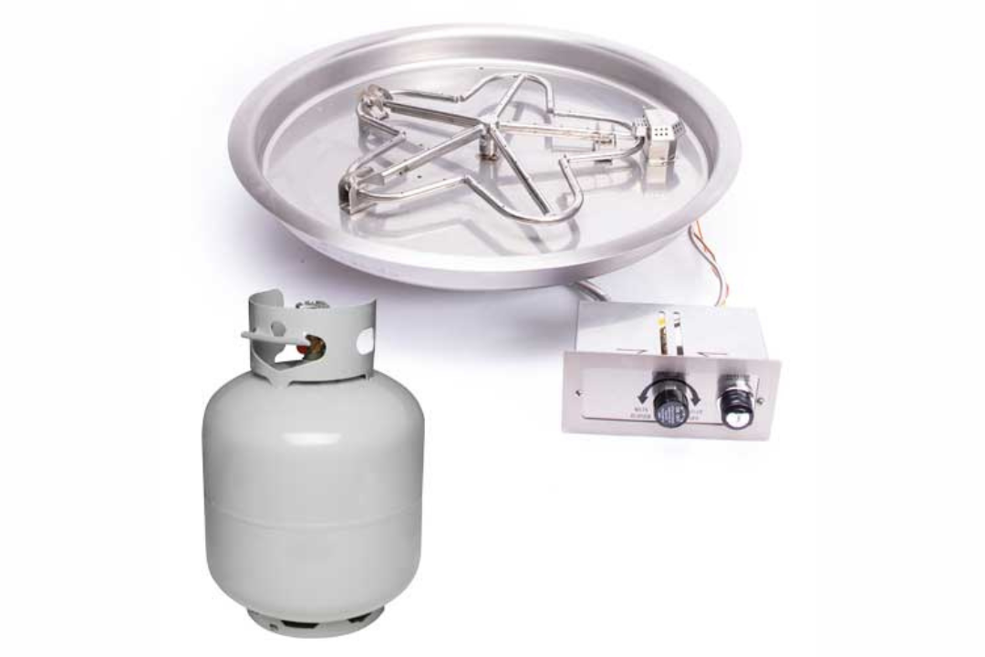 HPC Round Bowl Inserts Push Button Ignition Standard Burner Small Tank
