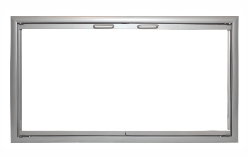 Natural Iron Prefab Fireplace Glass Door