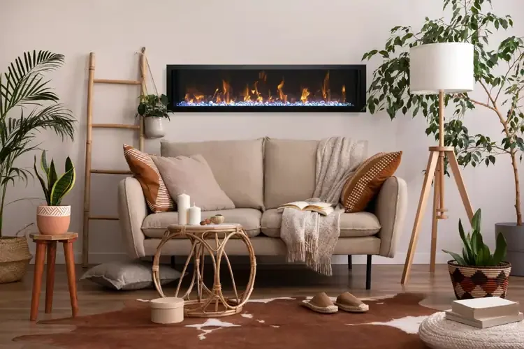 Panorama Series Built-in Slim Smart Electric Fireplace by Amantii
