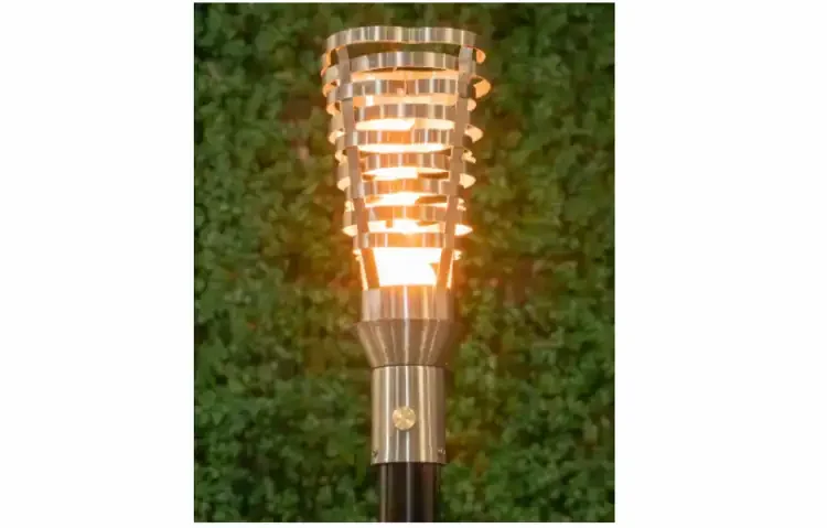 Hercules Stainless Steel Gas Tiki Torch Head Lit