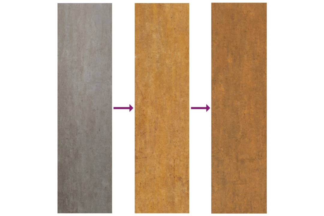Firewood Rack – Weathering Steel Outdoor Log Holder From Silver to Golden Brown Patina