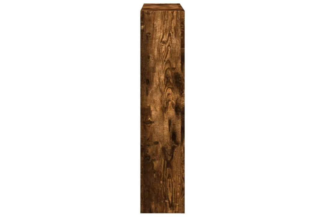 Sleek Fireplace Surround 81 x 18 x 82 cm in Smoked Oak Made of Engineered Wood