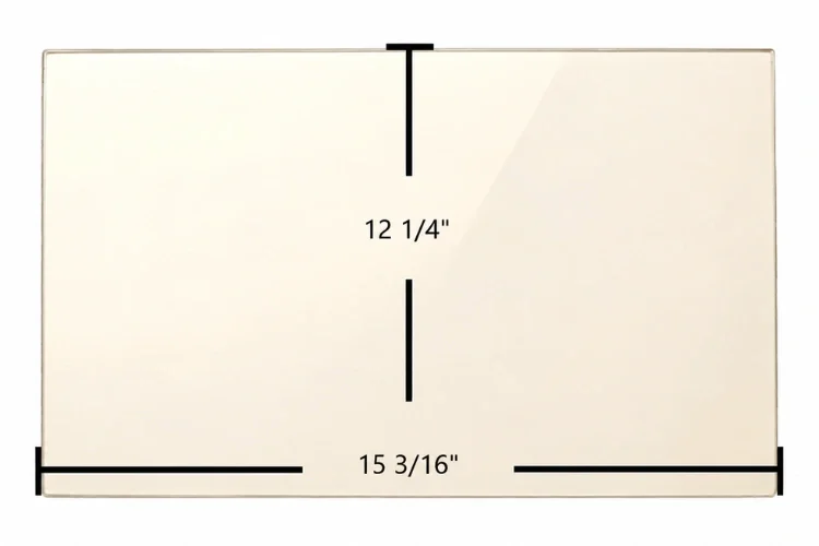 Hearthstone Stowe DV 8320 Ceramic Glass Panel – 15 3/16" x 12 1/4"