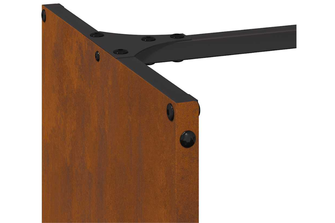 Durable Firewood Rack 40 x 30 x 80 cm Weathering Steel