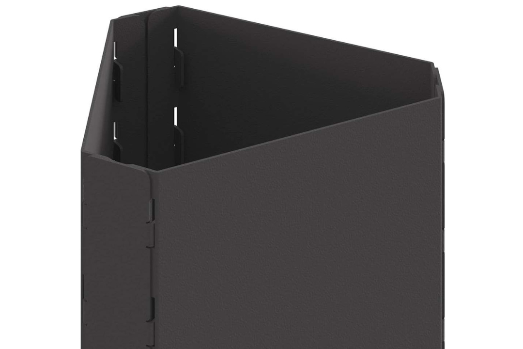 Modern Fire Pit with Chimney 50 x 43 x 52 cm in Matte Black Cold-Rolled Steel