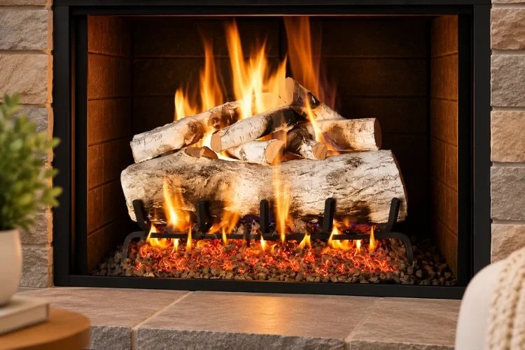 Real Fyre Mountain Birch See-Thru Gas Log 24"