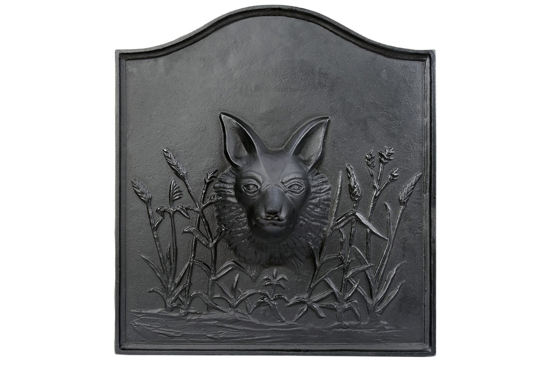 Fox Fireback – Made of Cast Iron Fireplace Backplate with Woodland Fox Design