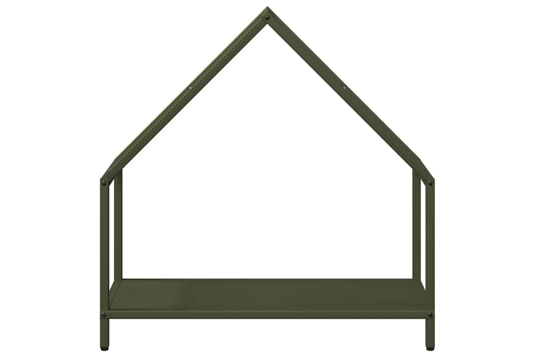 Chic Firewood Rack 60 x 25 x 60 cm in Olive Green Made of Cold-Rolled Steel