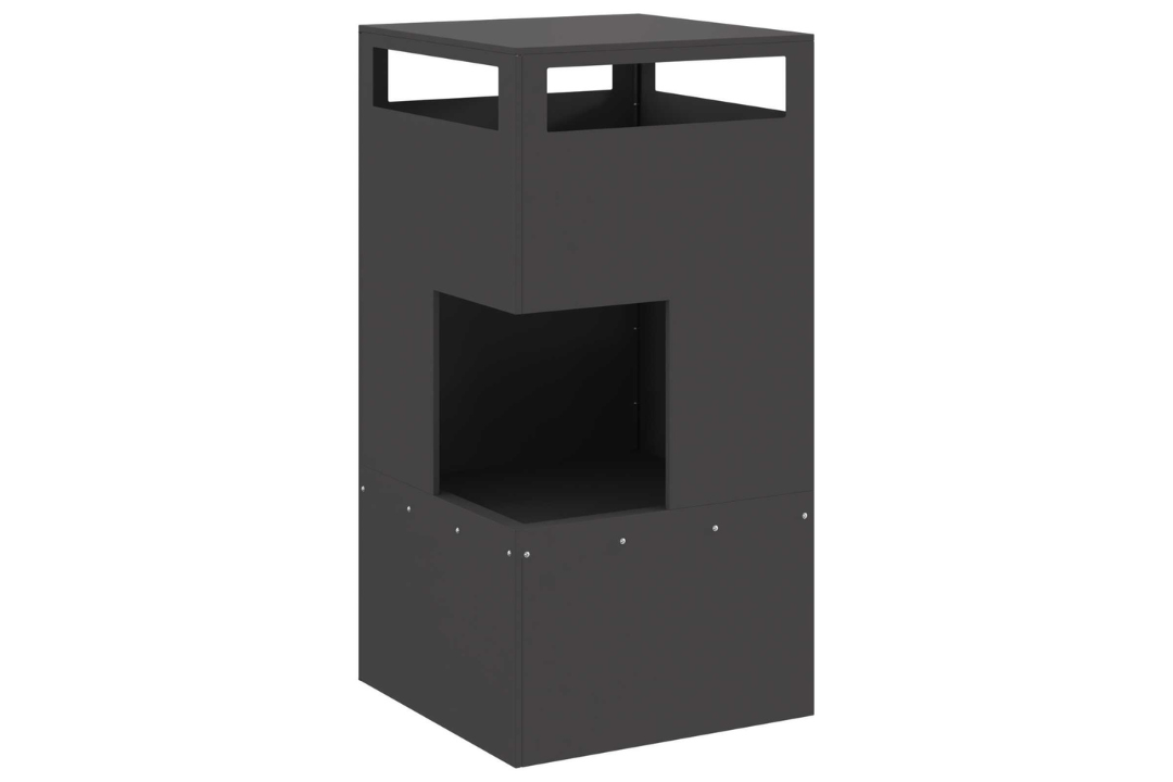 Fire Pit 50 x 50 x 100 cm Steel in Black